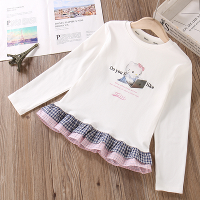 女童长袖t恤春秋薄款女孩上衣