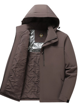 冲锋衣女款2025秋冬新款美式宽松夹棉加厚登山服工装羽绒爆款外套