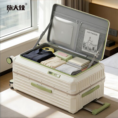 侧开盖加厚铝框行李箱28寸托运箱
