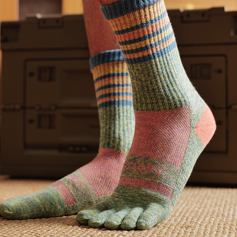 10A抗菌防臭毛巾底五指袜男款纯棉高帮跑步袜健身户外登山运动袜,运动包/户外包/配件,运动袜,淘宝优惠券,粉丝福利购,淘宝优惠卷