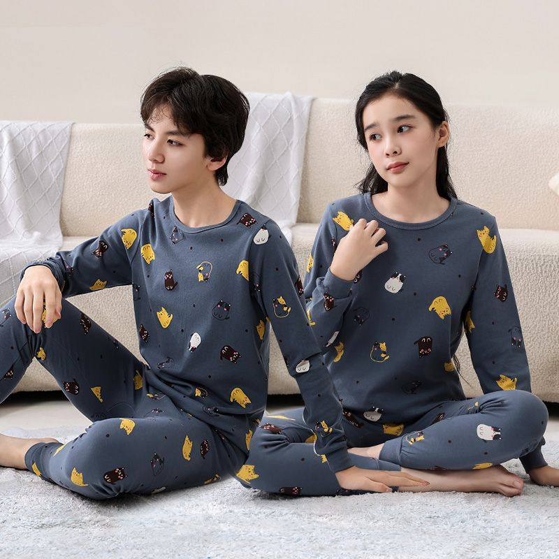 青少年纯棉秋衣秋裤儿童内衣套装全棉棉毛衫中大童秋冬季男童睡衣,童装/婴儿装/亲子装,内衣套装,淘宝优惠券,粉丝福利购,淘宝优惠卷