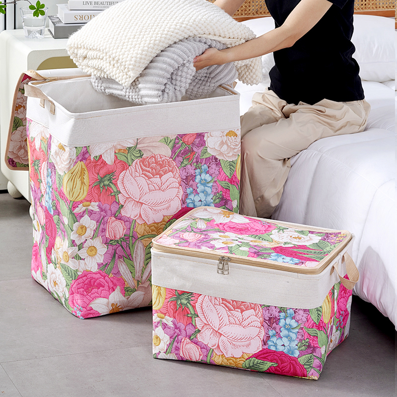 拉链带盖防尘收纳箱超大容量