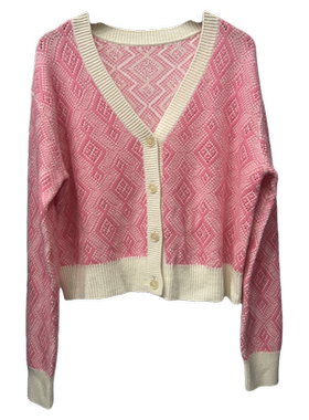 当季新款纯山羊绒开衫 清新精工艺工艺设计羊绒衫