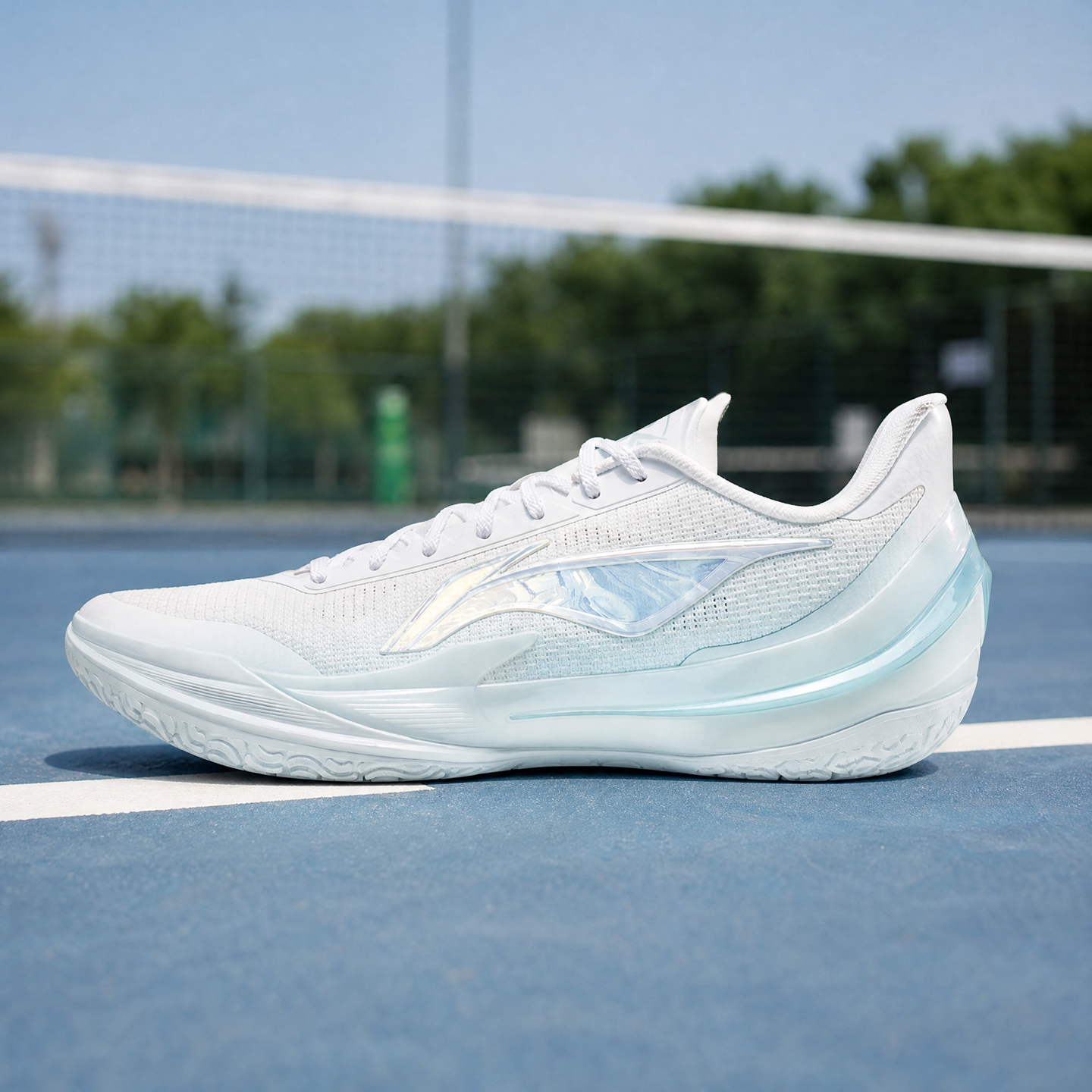 李宁利刃5V2男子篮球鞋透气低帮街头运动鞋白色系带ABAV059-14
