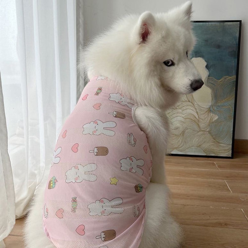 狗狗衣服夏季薄款网眼金毛拉布拉多萨摩耶边牧大型犬大狗防晒背心