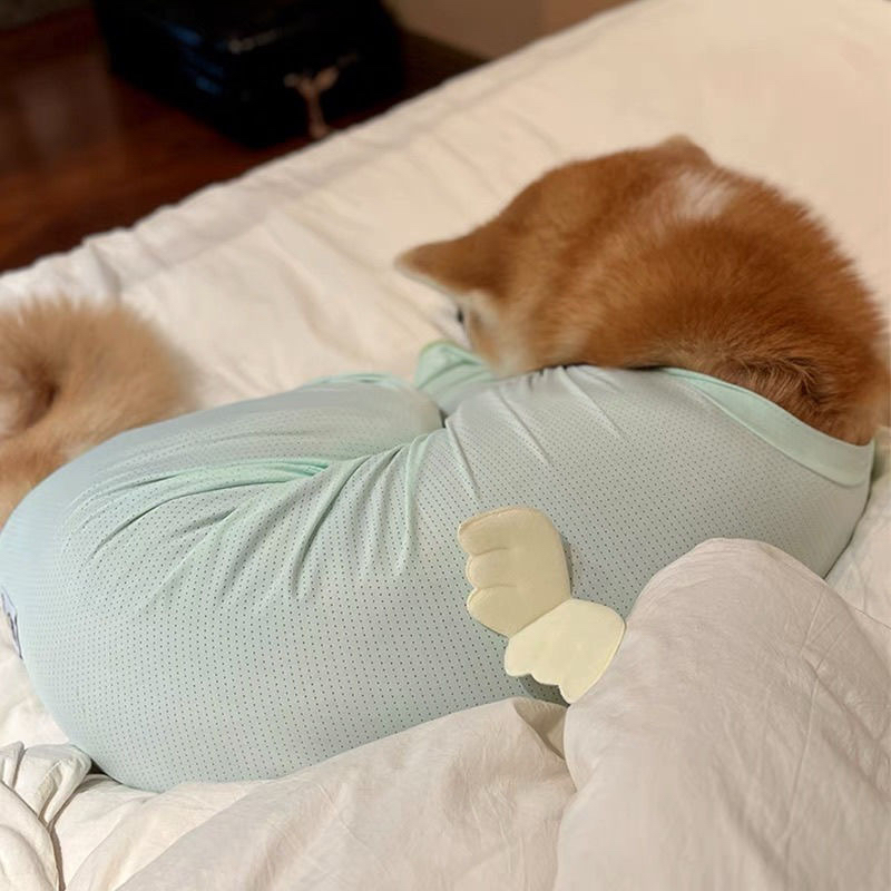 宠物狗狗衣服夏季薄款网眼弹力四脚衣防尘防掉毛空调衣金毛萨摩耶