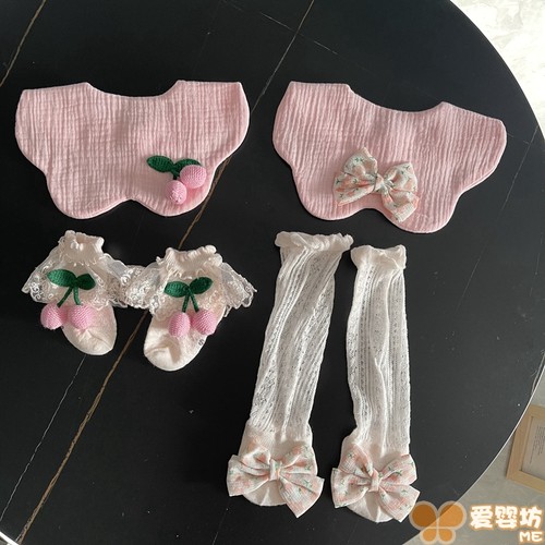 婴儿夏季纯棉口水巾袜子组合