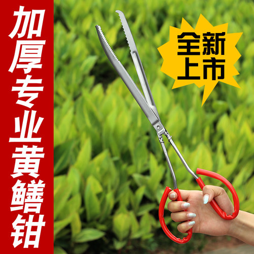 鳝鱼泥鳅螃蟹钳子防滑脱控鱼器多功能专用赶海神器不锈钢黄鳝夹子