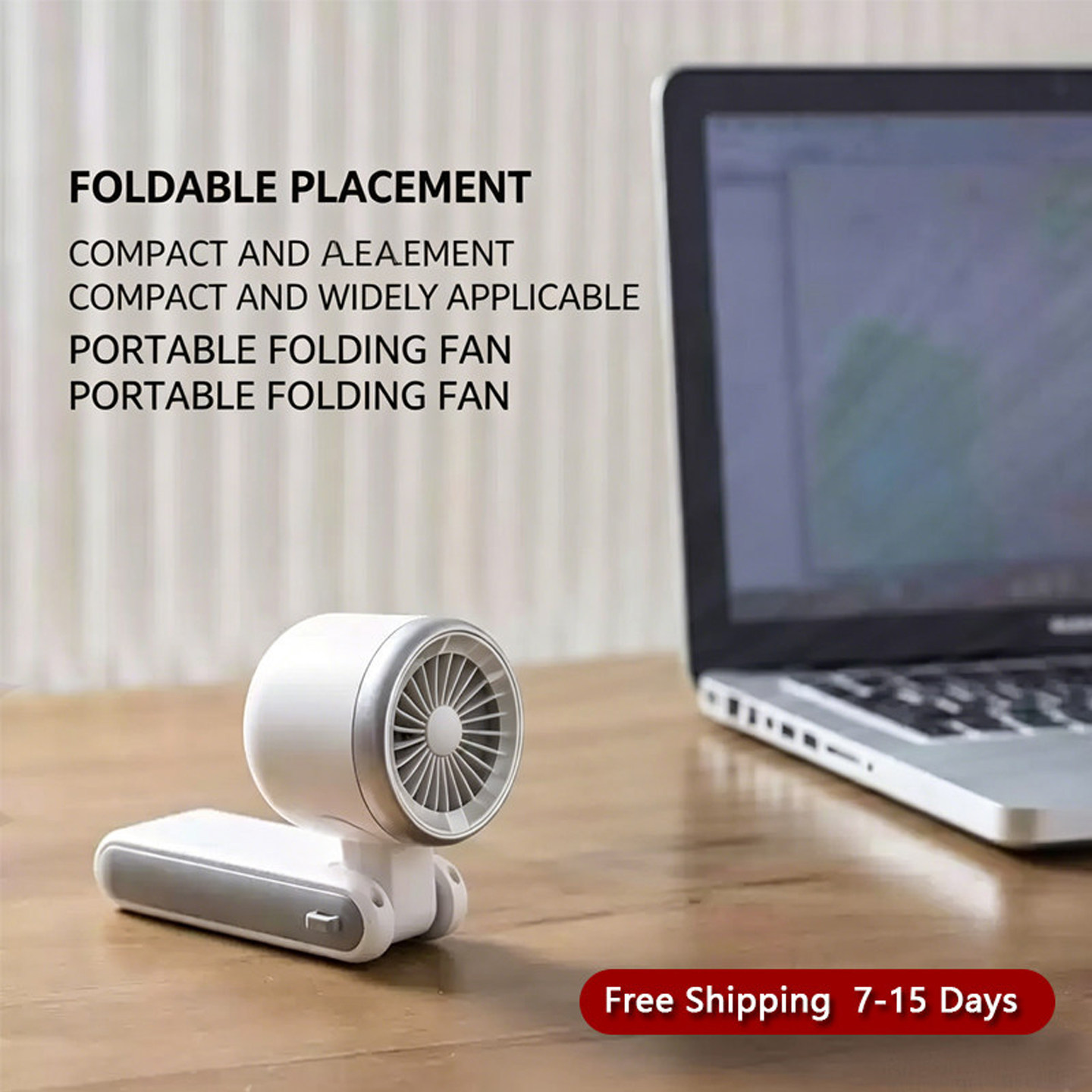 Portable Handheld Turbo Fan - 5 Gear High Speed Rechargeable - 实物图