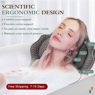 Bath Pillows for Tub with Head and Neck Support - Non-Slip