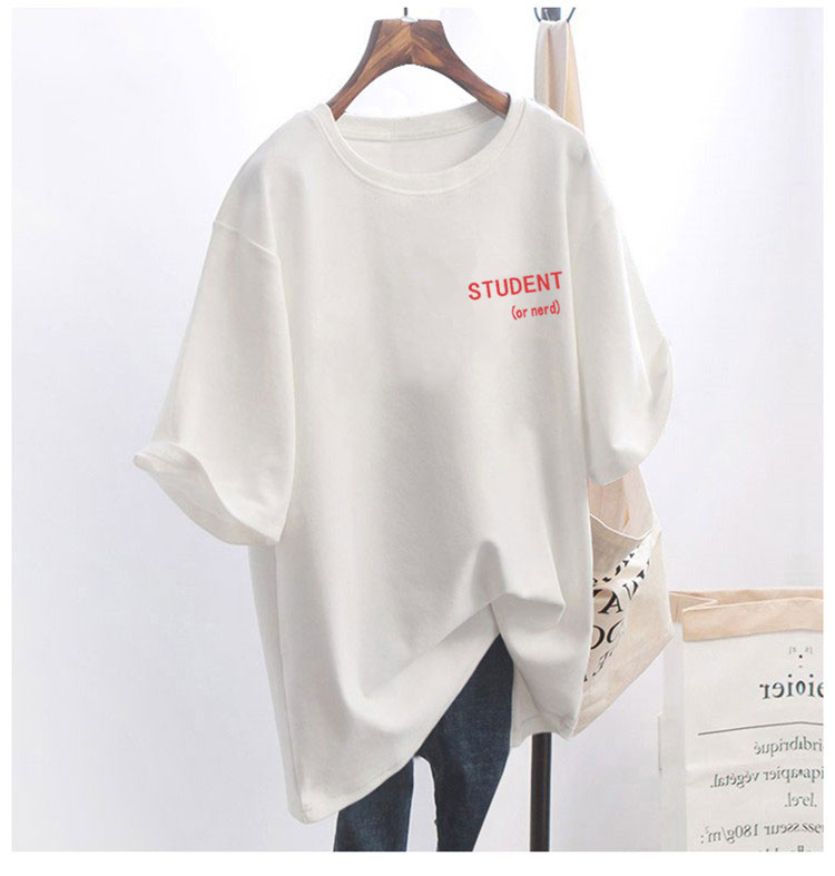 5 colors summer fat mm200kg plus size medium length 26pcs cotton Korean Short Sleeve T-Shirt