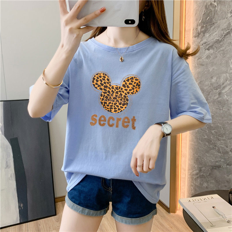 White cotton short sleeve t-shirt female 9 colors new summer T-shirt net red ins super fire top