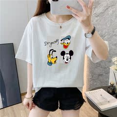White cotton short sleeve t-shirt female 9 colors new summer T-shirt net red ins super fire top