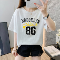 白色純棉短袖t恤女9個色新款夏季體恤網紅ins超火上衣