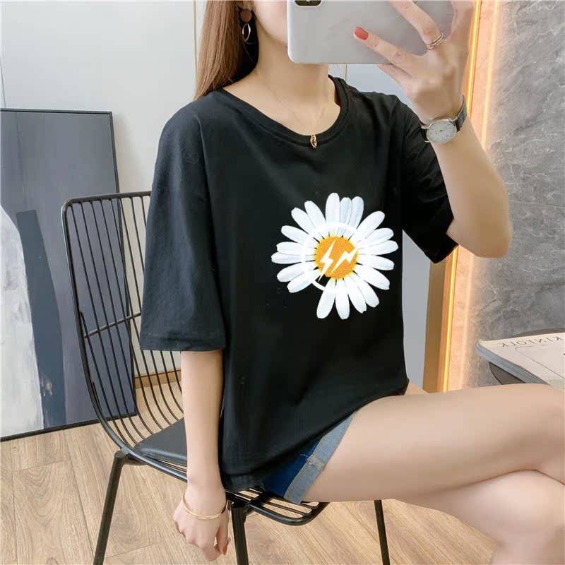 White cotton short sleeve t-shirt female 9 colors new summer T-shirt net red ins super fire top