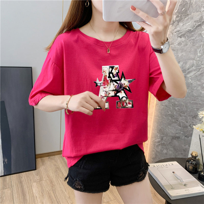 White cotton short sleeve t-shirt female 9 colors new summer T-shirt net red ins super fire top