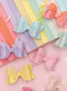 easymaker出口英国闪布手工DIY材料发夹制作INS蝴蝶结儿童发饰IG