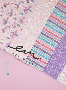 兔子发夹DIY 手工材料制作配件蝴蝶结INS手账儿童发饰闪布配件ig