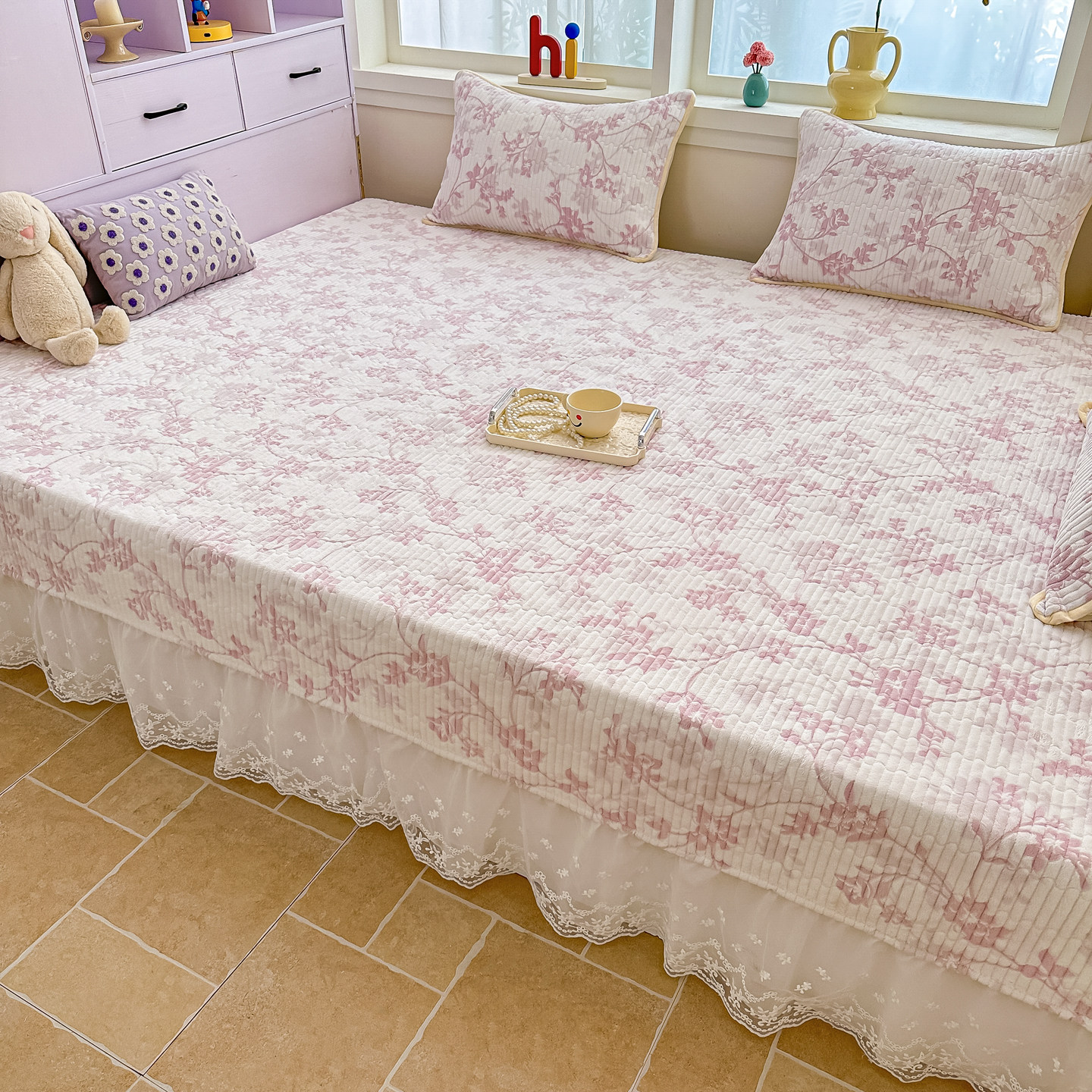 加绒防滑牛奶绒床垫榻榻米床盖高档炕垫褥子夹棉保暖床裙床护垫,床上用品,床垫/床褥/床护垫/榻榻米床垫,淘宝优惠券,粉丝福利购,淘宝优惠卷