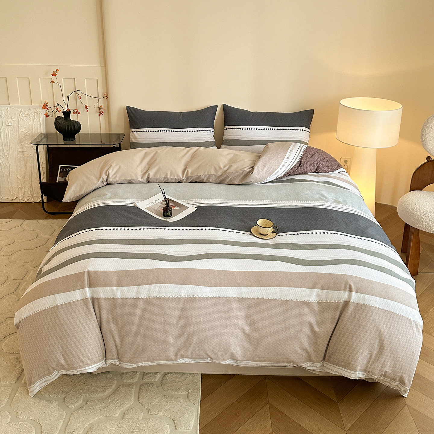 A类高品质母婴级纯棉磨毛四件套数码印花北欧风全棉纯棉被套床笠,床上用品,床品套件/四件套/多件套,淘宝优惠券,粉丝福利购,淘宝优惠卷