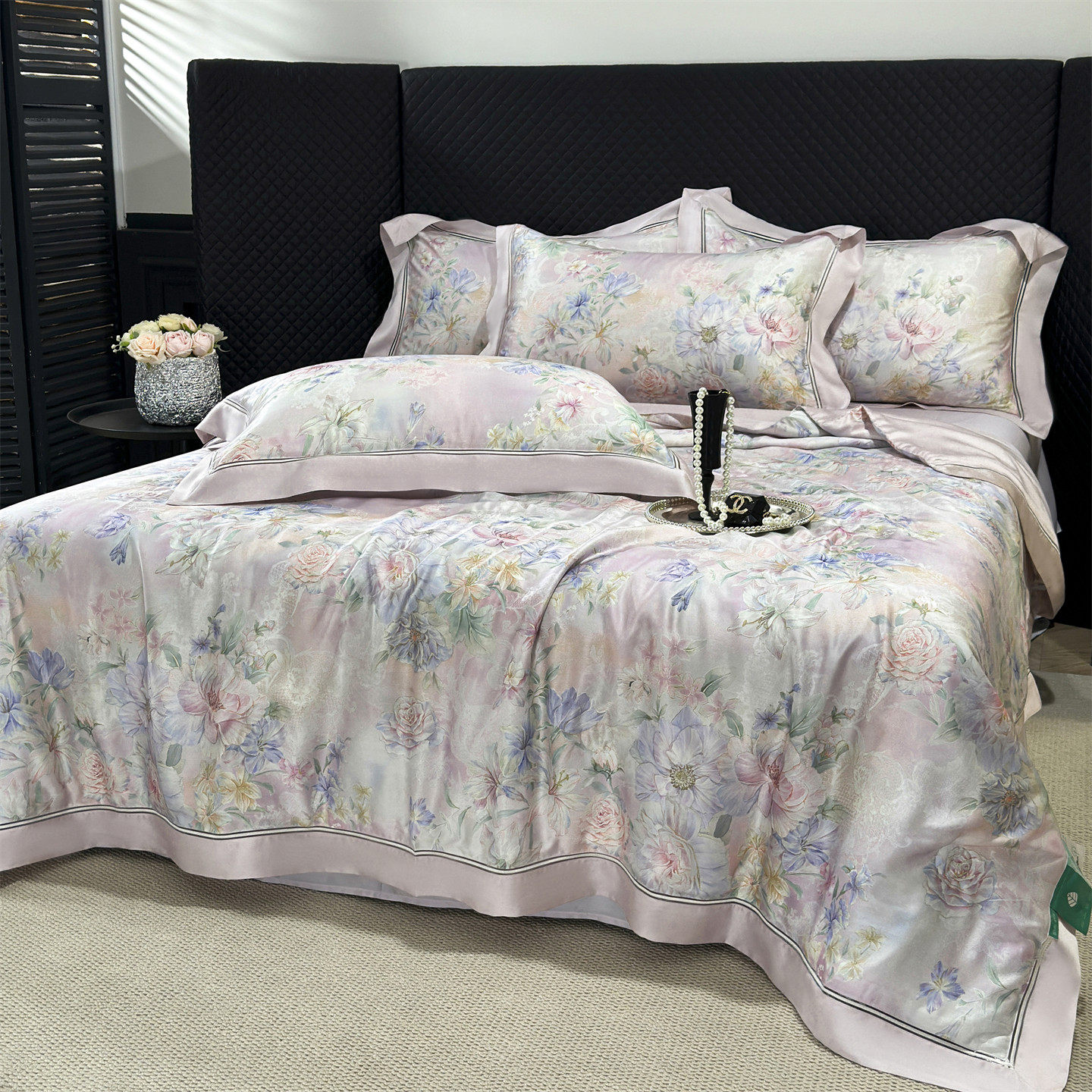 轻奢60S天丝镂空夏被四件套丝滑裸感100莱赛尔天丝夏凉被空调被,床上用品,化纤被,淘宝优惠券,粉丝福利购,淘宝优惠卷