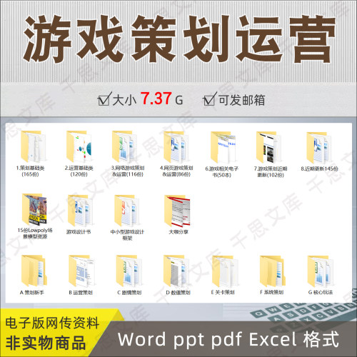 游戏策划运营方案教程数据分析运营框架视频课程团建游戏数值策划
