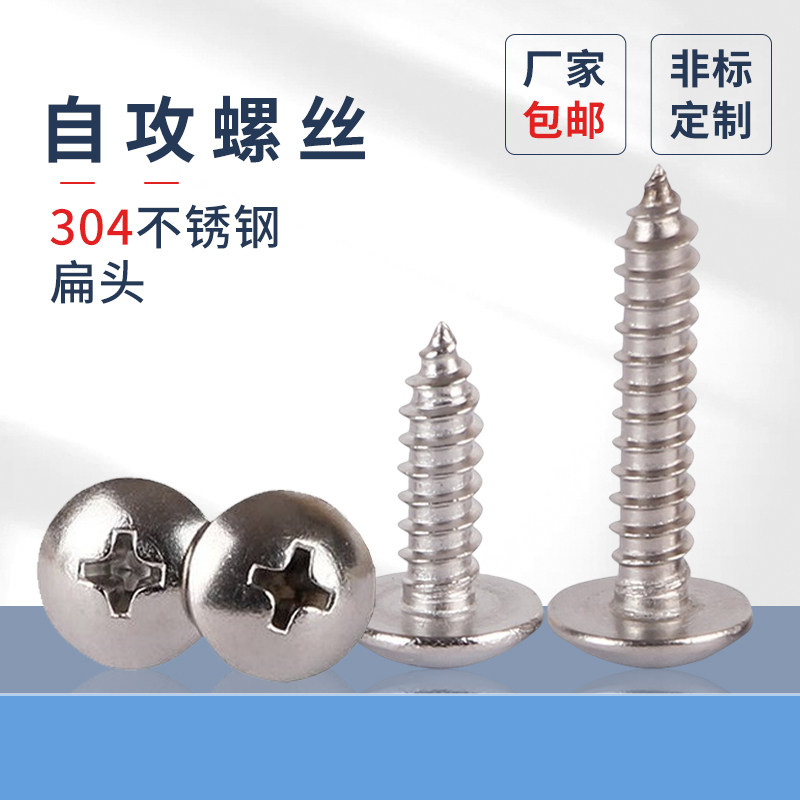 自攻螺丝蓬发新款304不锈钢蘑菇头螺丝钉 M3M4M5M6大扁头自攻螺钉