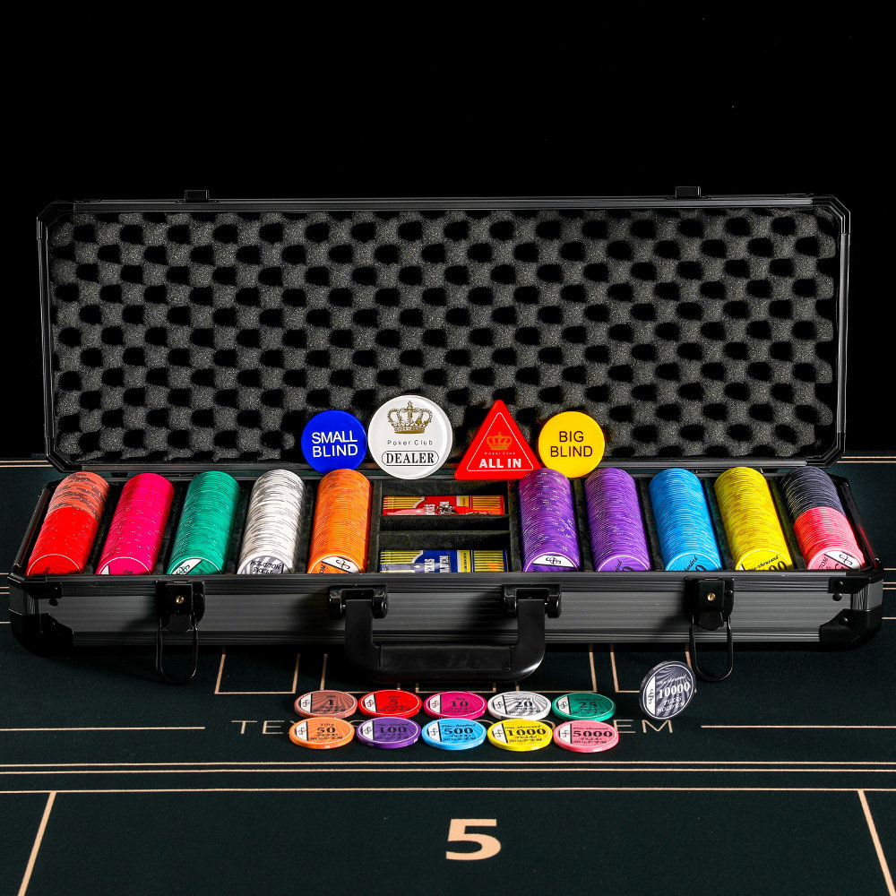 包邮现货德州扑克筹码套装 12克陶瓷筹码43MM套装 加厚箱配桌布