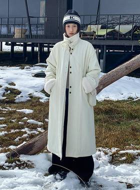 MOXI 十三行女装2025冬季韩系长款加厚棉服女棉衣棉袄风衣外套女