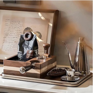欧式简约厨房咖啡多功能敲渣盒茶壶茶具样板间装饰品摆件