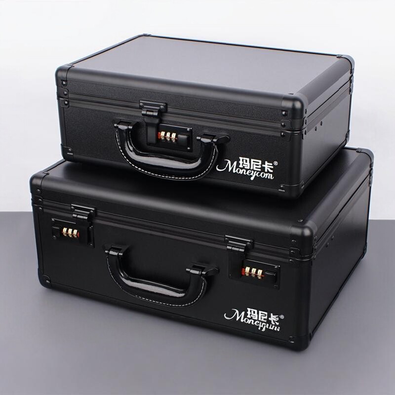 玛尼卡美发工具箱发型师大容量密码锁手提箱航空铝合金理发剪刀箱