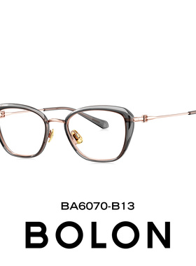 BOLON暴龙近视眼镜框透灰色猫眼小框素颜镜架潮可配度数女BA6070