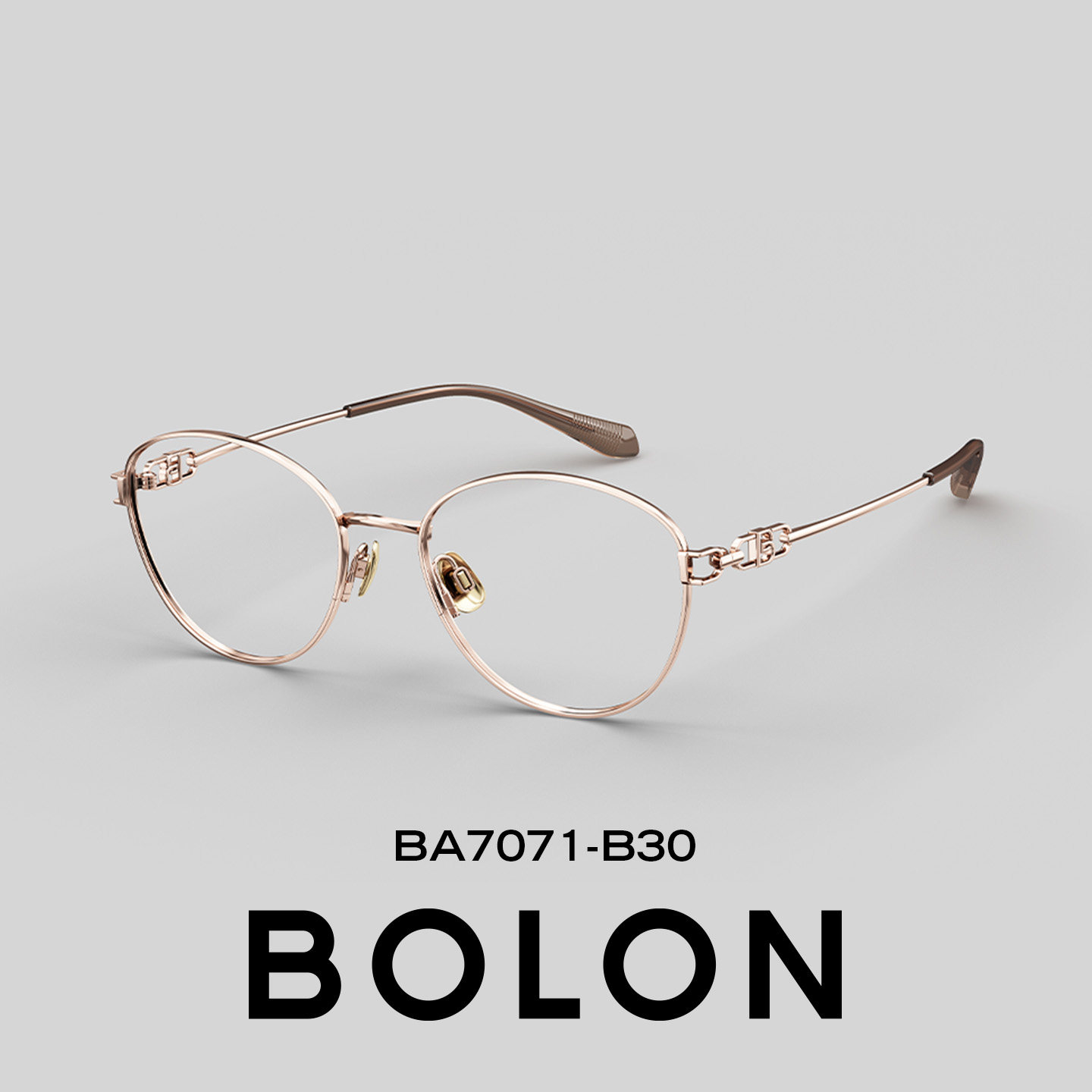 BOLON暴龙近视眼镜框26新品休闲椭圆形时尚金属可配度数女BA7071