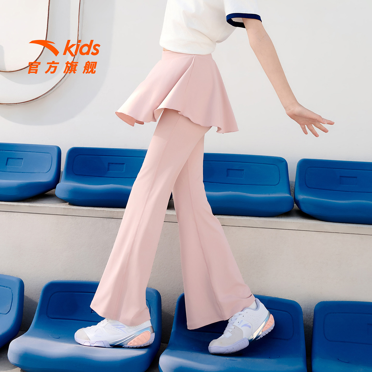 安踏儿童女童针织裙裤2026年夏季新款亲肤透气中大童凉感紧身裤潮