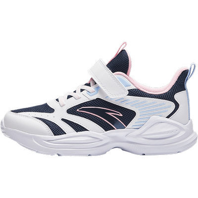 安踏女童秋冬皮面跑步鞋学生