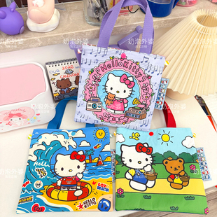 度假风小方包手作凯迪小众AB面土司包一字包遛弯便携手拎遛弯包