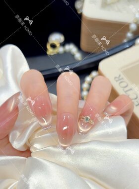 【千金】指尖猫眼日常显白镶钻穿戴甲百搭ins风甲片