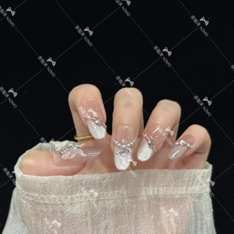 【K2028】日常百搭显白中长款设计轻奢手工穿戴甲