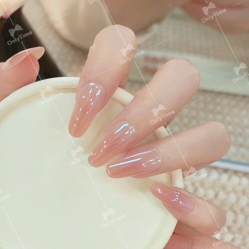 【春日桃气】蜜桃渐变粉色猫眼轻奢设计显白高级感穿戴甲日常百搭