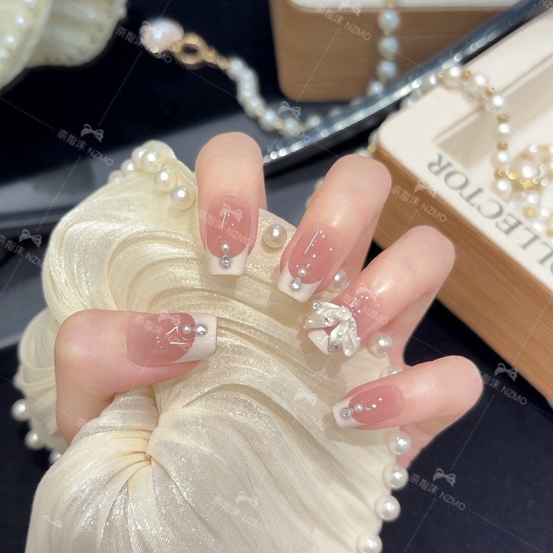 【温柔结】温婉气质手工穿戴甲日常显白ins风