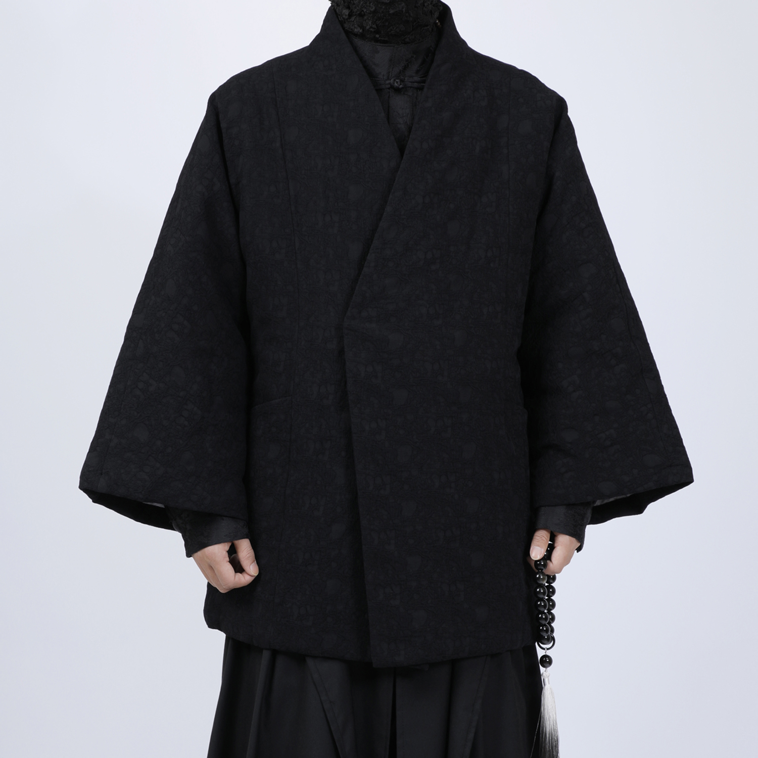 冬季中国风汉服男装棉衣大码外套中式复古道袍棉麻斜襟禅意茶服厚