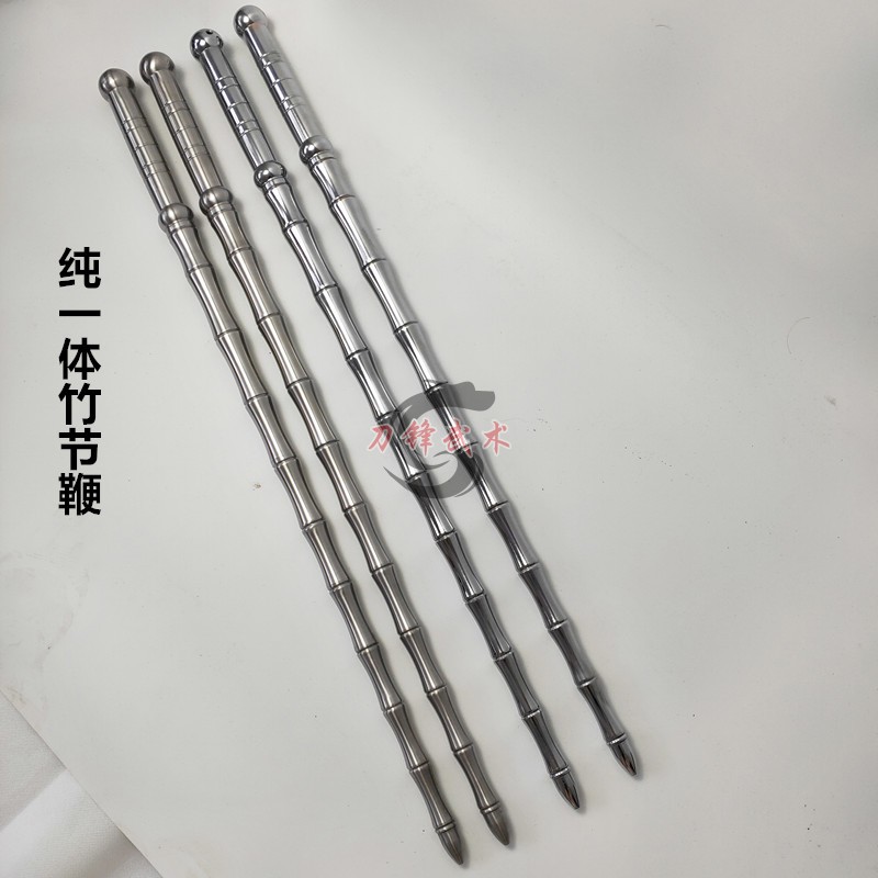 钢鞭武术不锈钢双鞭实战竹节鞭全实心打神鞭一体秦琼短兵器术器械