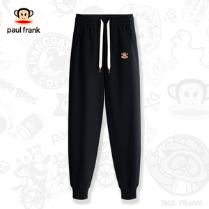 paul frank/大嘴猴运动卫裤男女同款秋冬新款宽松运动休闲束脚裤