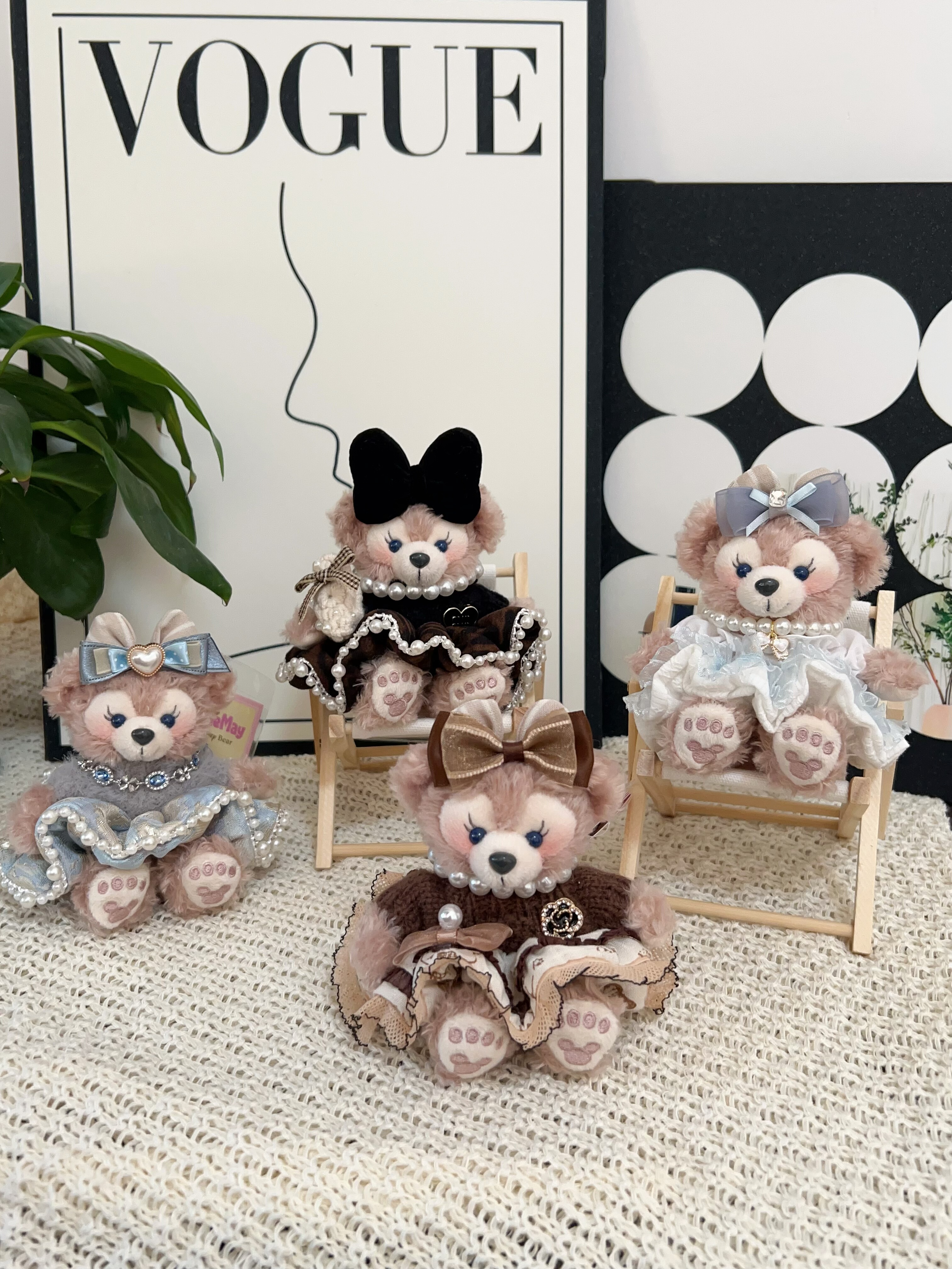 雪莉甜心玫玫小熊包包挂件毛绒玩偶公仔包包挂饰礼物送女生