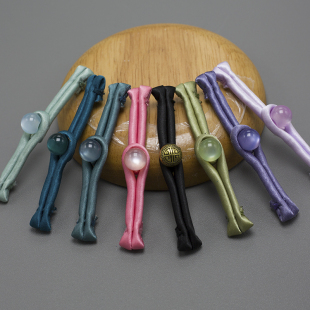 齐玥盘扣旗袍扣子中国风手工编织玉珠玉石一字扣民国复古纽扣中式