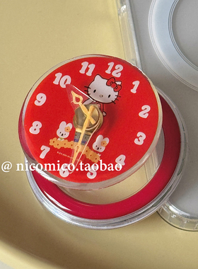 韩国ins可爱红色KT旋转时钟Magsafe磁吸手机气囊支架伸缩折叠粘贴