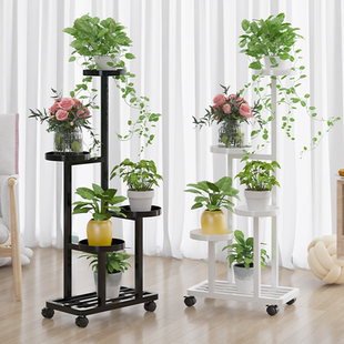 花架子客厅落地式室内家用置物架阳台铁艺多层绿萝植物摆放花盆架