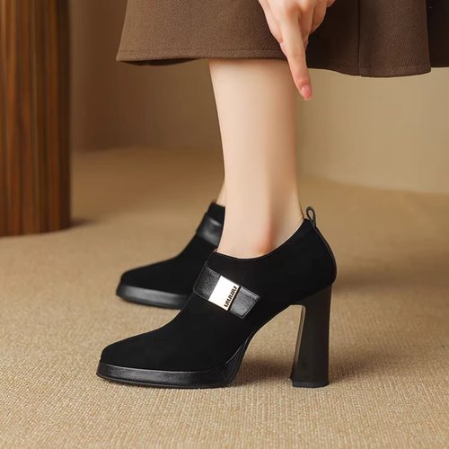 通勤防水台时装高跟单鞋
