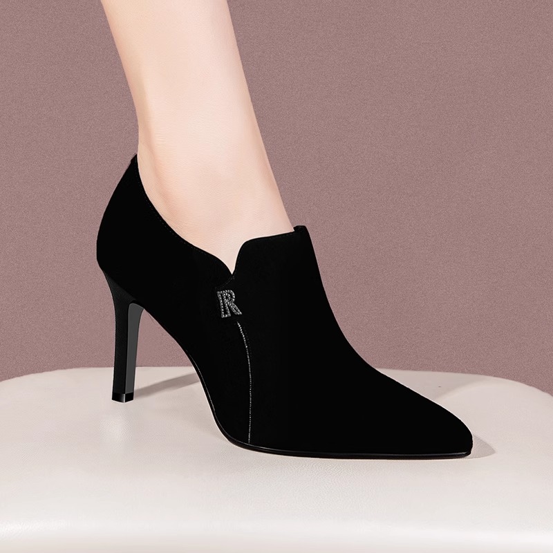 气质优雅深口单鞋女细跟