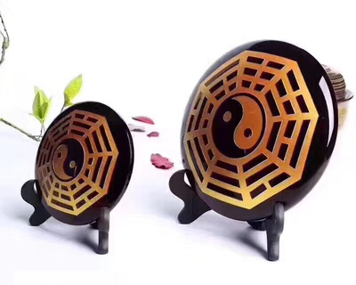 天然八卦阵黑曜石居家办公室摆件